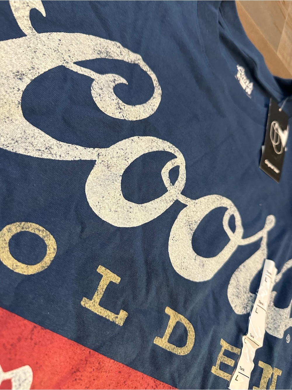 Coors Golden Banquet Blue Graphic Muscle Tank for Men - Picture 4 of 8